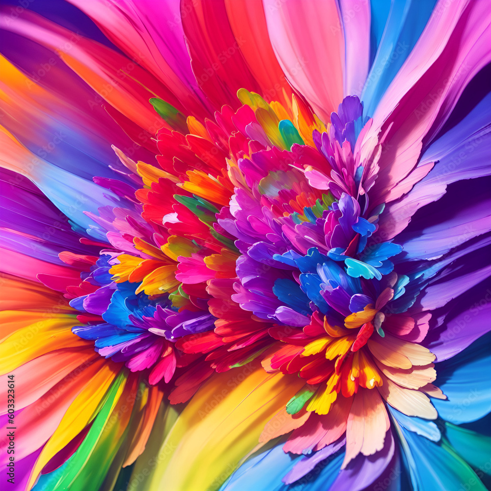 Obraz premium Magic flowers background. AI generated illustration