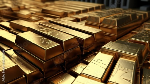 Stacked gold bars