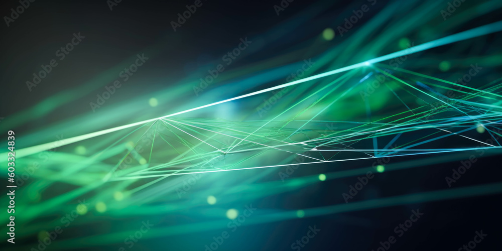 abstract lines, high tech, in colors of muted blue and green, blurred. Generative AI abstract lines, high tech, in colors of muted blue and green, blurred. Generative AI