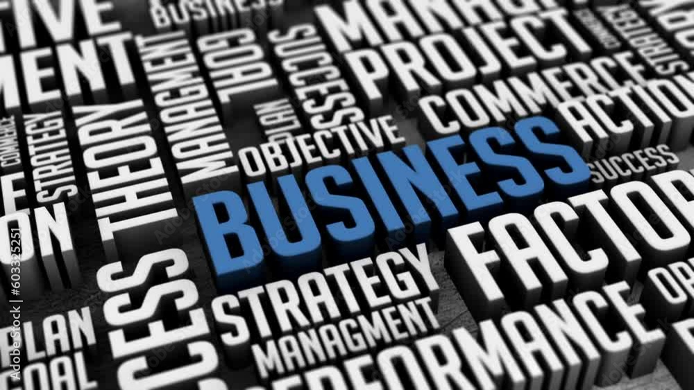3D Background With Various Business Related Words and Terms 3D Background With Various Business Related Words and Terms