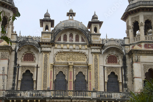 Partial view of The Lakshmi Vilas Palace, was built by Maharaja Sayajirao Gaekwad 3rd in 1890, Vadodara (Baroda), Gujarat, India © RealityImages