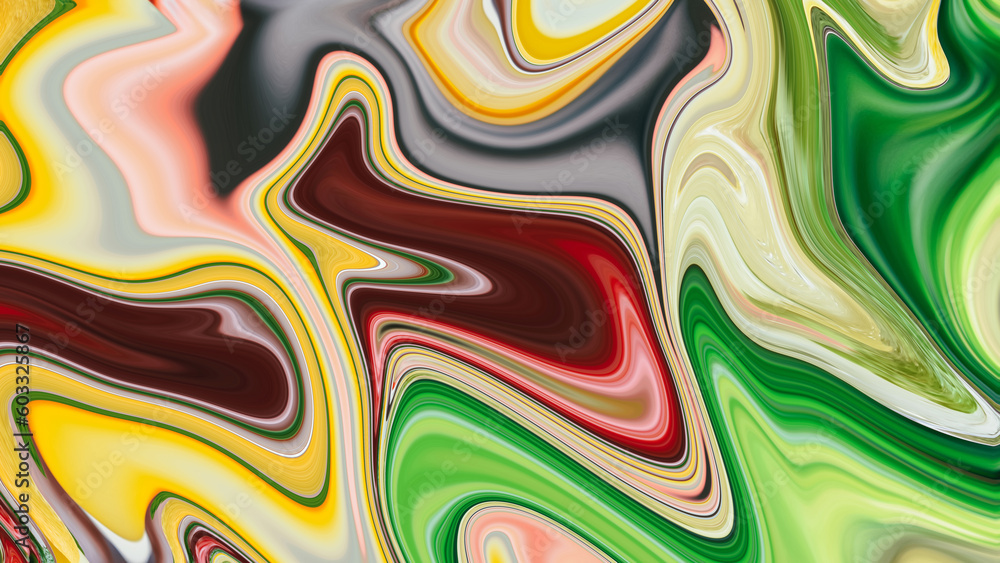 Obraz premium Abstract Liquid Paint Liquified Picture Colorful Image