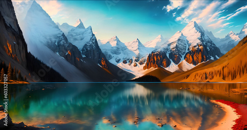  the mountains, wallpaper mountains, Generative AI 
