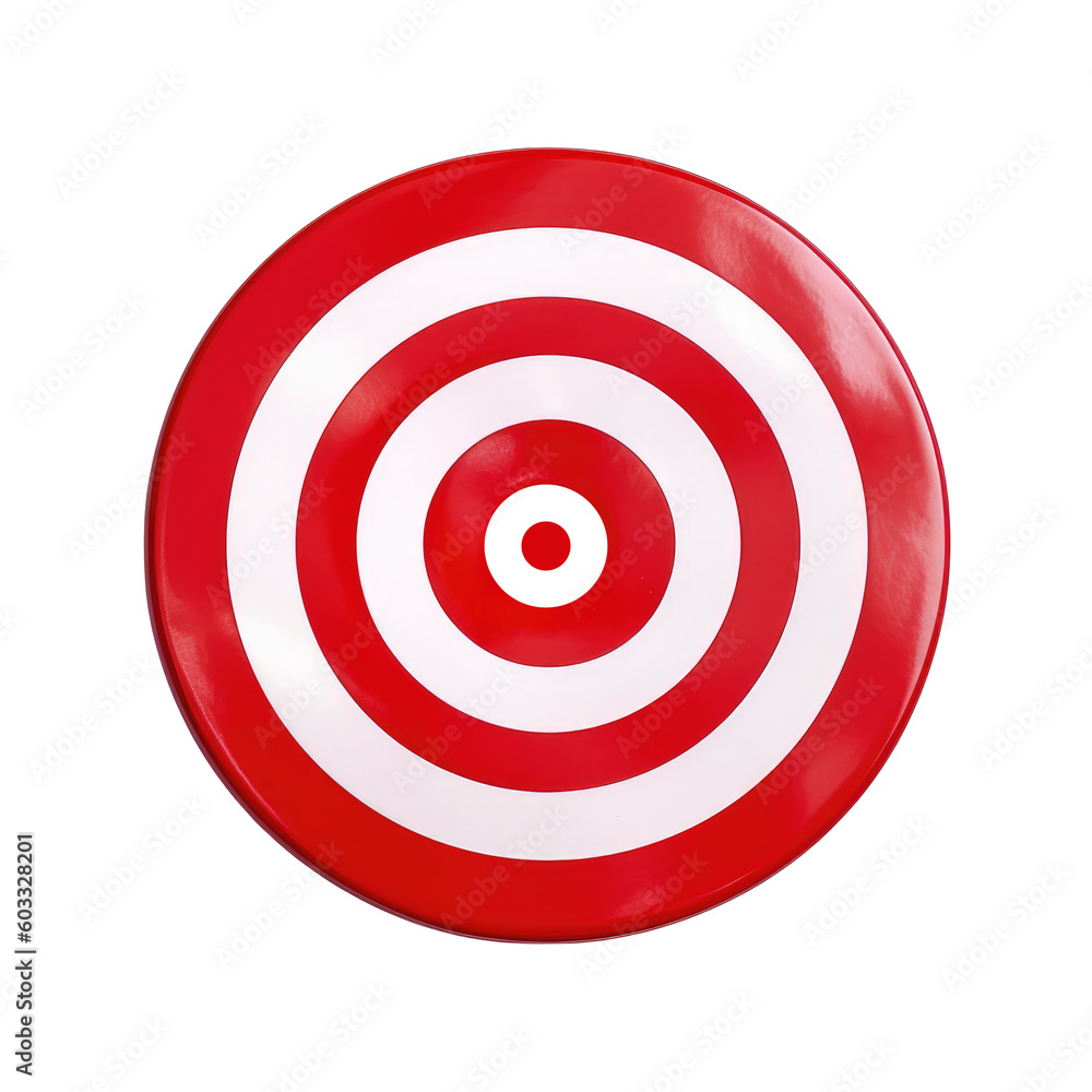 Red target isolated on white, transparent background, PNG, ai Red target isolated on white, transparent background, PNG, ai