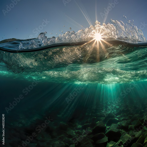 Sunlight Filtered Through An Ocean Wave