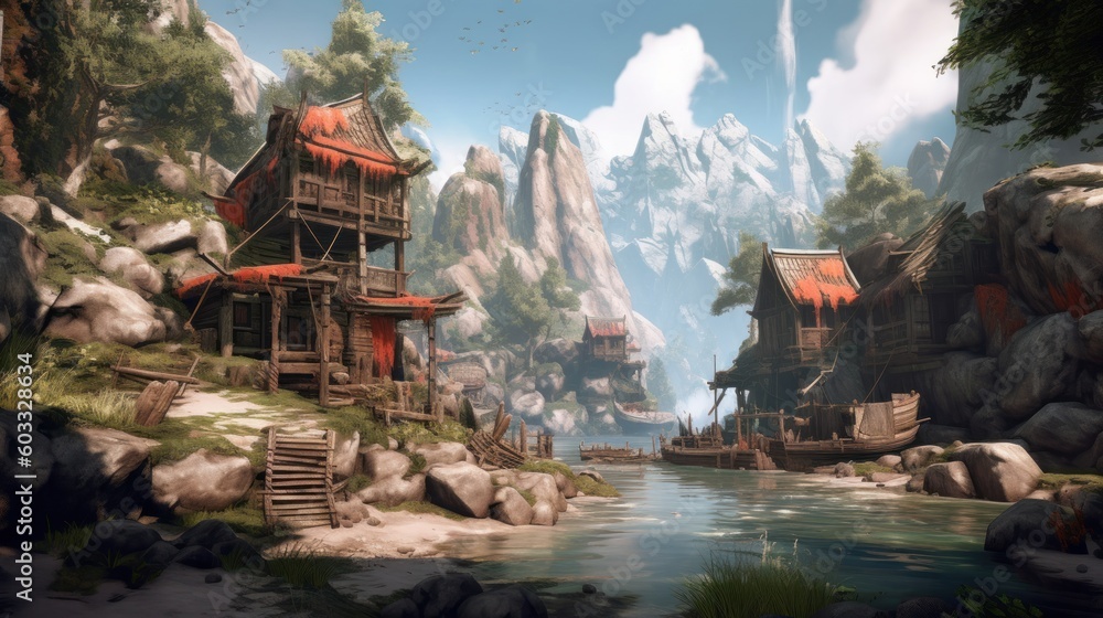 Obraz premium Beautiful Game Environment Art