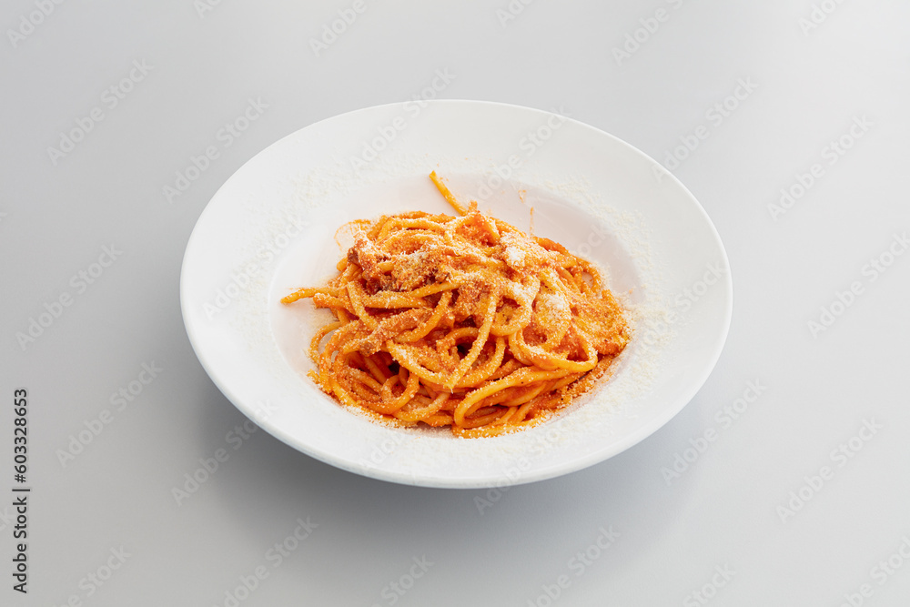 bucatini, amatriciana, spaghetti, cucina, laziale, roma, italia