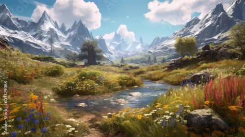 Fototapeta Naklejka Na Ścianę i Meble -  Beautiful Game Environment Art