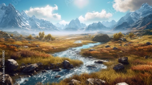 Breathtaking mountain landscape game art © Damian Sobczyk