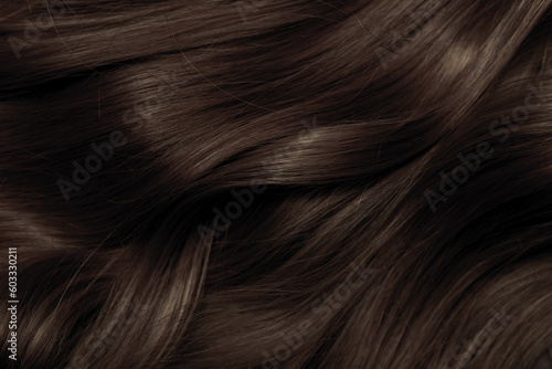 Tableau sur toile Brown hair close-up as a background