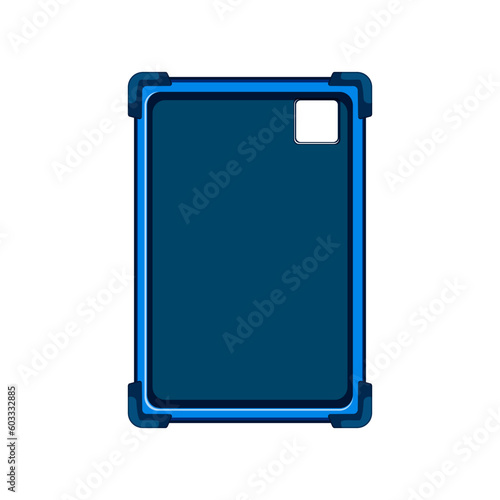 cover tablet case cartoon. wireless blank, black display cover tablet case sign. isolated symbol vector illustration