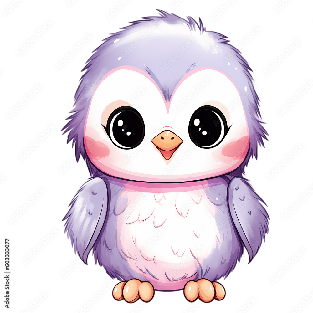 Obraz premium Watercolor Penguin Png Transparent Ai generative