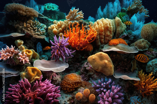coral reef in aquarium generative ai