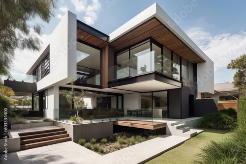 Modern house real estate residence architecture © AdamantiumStock