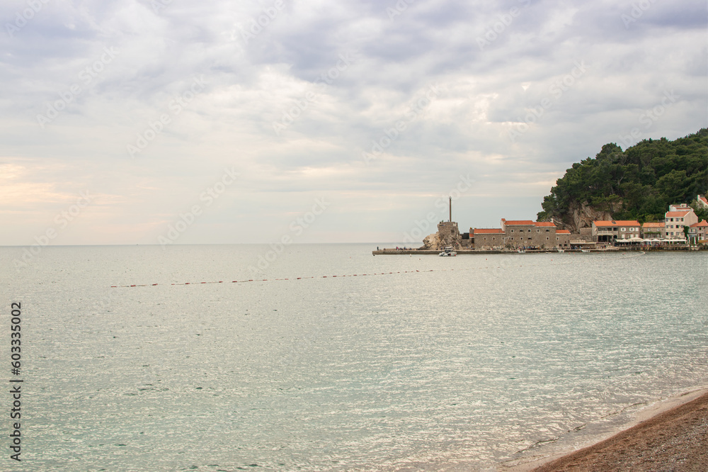 Old town coastal. Mediterranean landscape scenery.