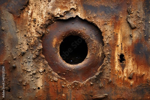 A close up of a rusty metal texture surface Generative AI 