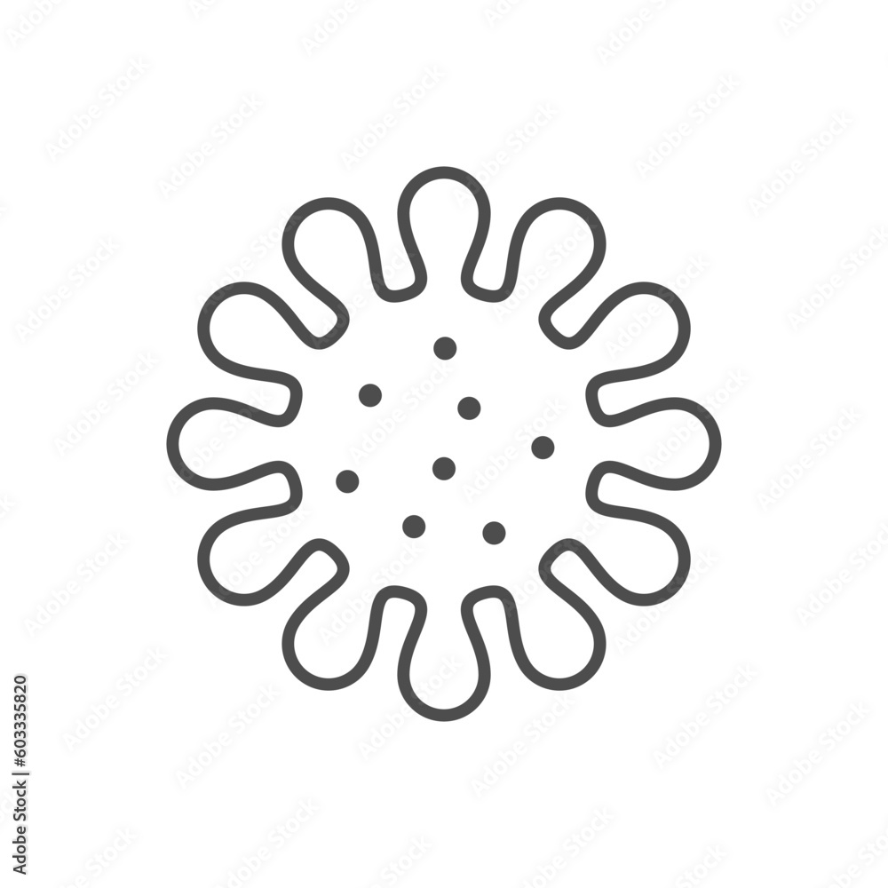 Obraz premium Bacteria or microbe line icon