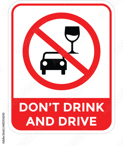 no drink and drive sign or icon, dont drive impaired, vector illustration 