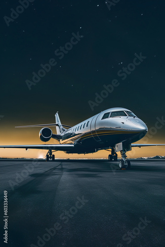 AI generated image of luxury business jet