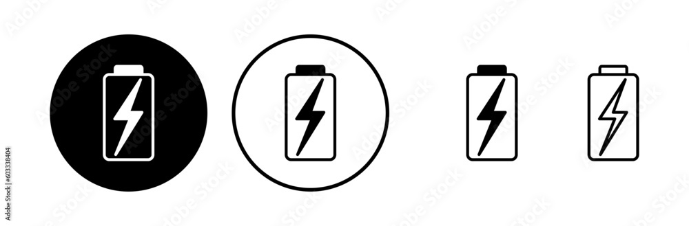 Battery icon vector. Battery charge indicator icon. Battery icon vector. Battery charge indicator icon.