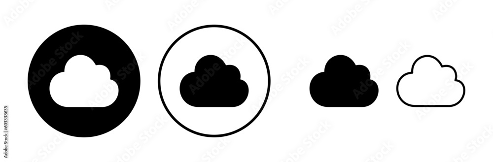 Cloud icon vector. cloud data. cloud services Cloud icon vector. cloud data. cloud services
