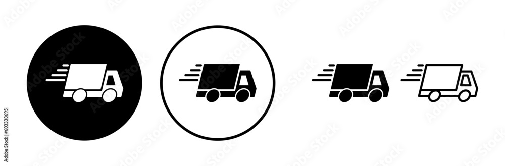 Delivery icon vector. Shipping fast delivery icon Delivery icon vector. Shipping fast delivery icon
