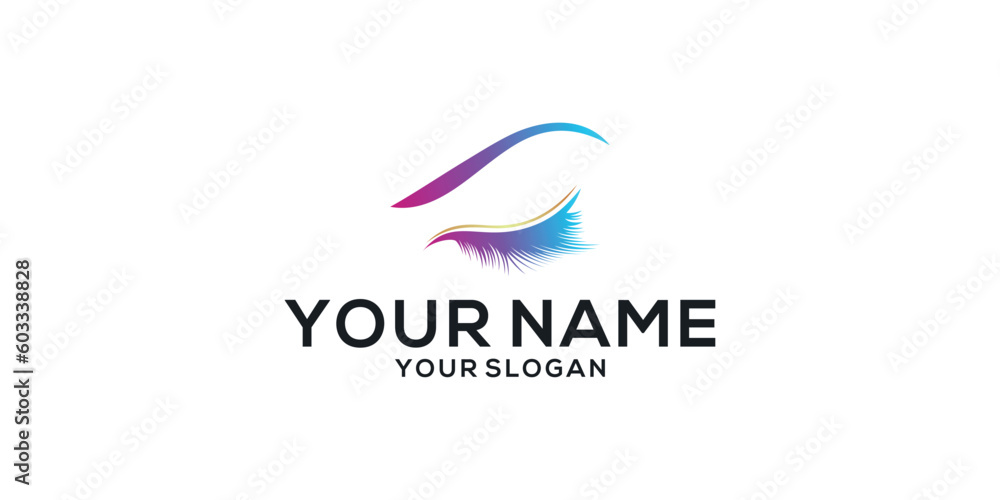 Eyelash logo design with creative abstract concept Premium Vector Eyelash logo design with creative abstract concept Premium Vector