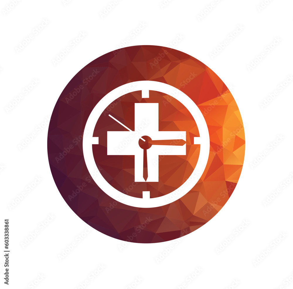 Time Medical Logo Icon Design template vector medical time logo Time Medical Logo Icon Design template vector medical time logo