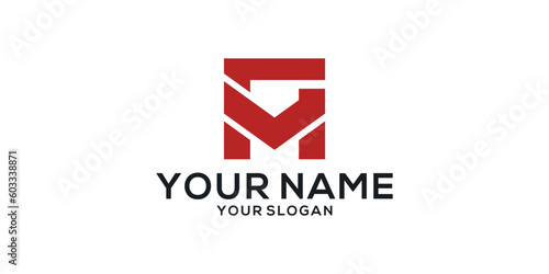 MG Letter Logo Design. Initial letters MG logo icon. Abstract letter MG M G minimal logo design template