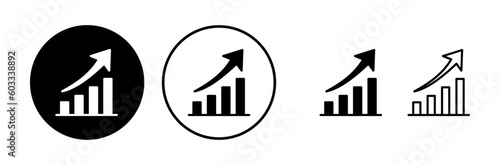 Growing graph Icon vector. Chart icon. Graph Icon