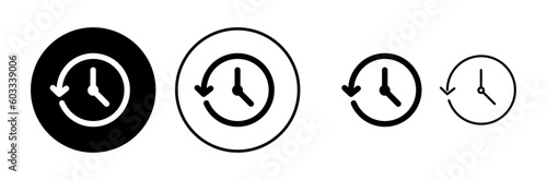 History icon vector. redo history icon