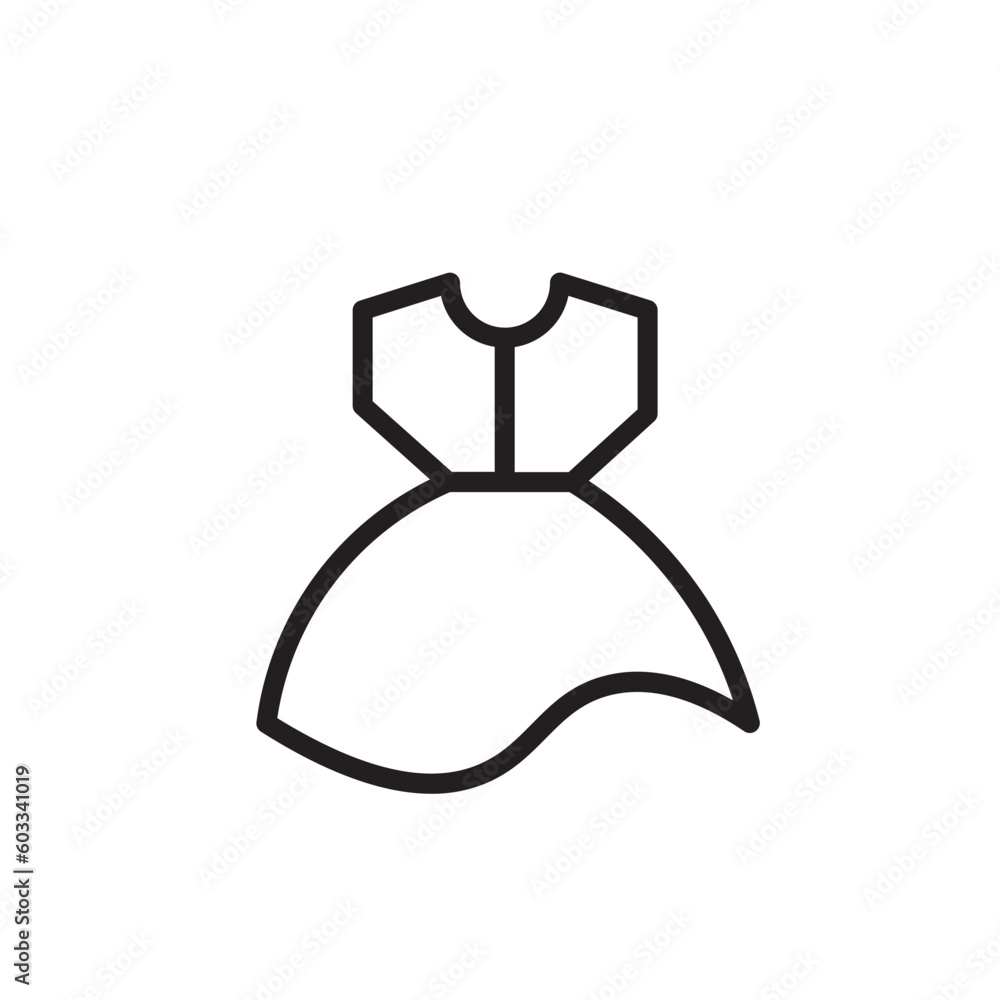 Clothes Dress Girl Outline Icon Clothes Dress Girl Outline Icon