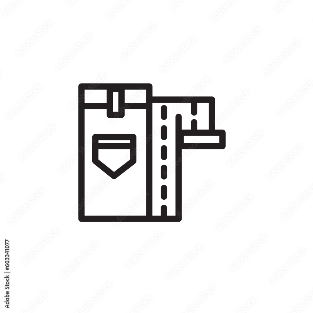 Clothes Garment Jeans Outline Icon