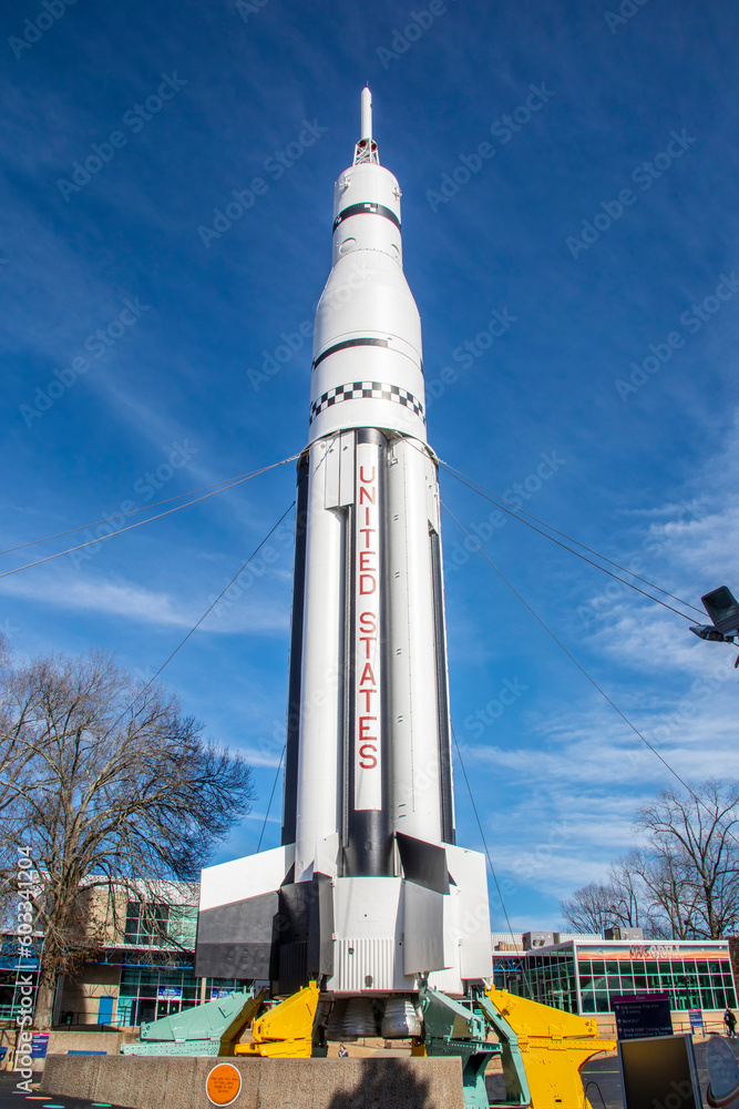 Huntsville USA 10th Feb 2023 Saturn I Rocket At U S Space Rocket huntsville-usa-10th-feb-2023-saturn-i-rocket-at-u-s-space-rocket