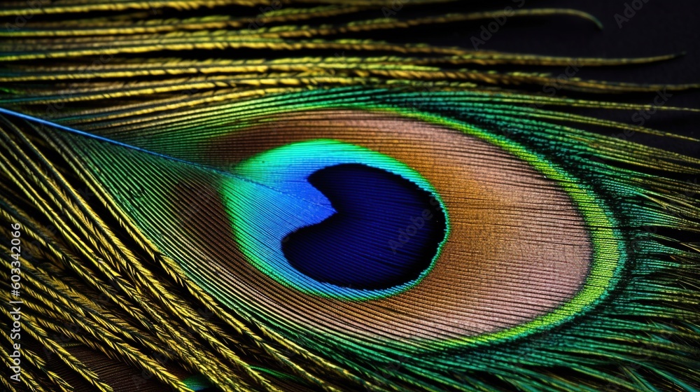 Obraz premium peacock feather close up for background