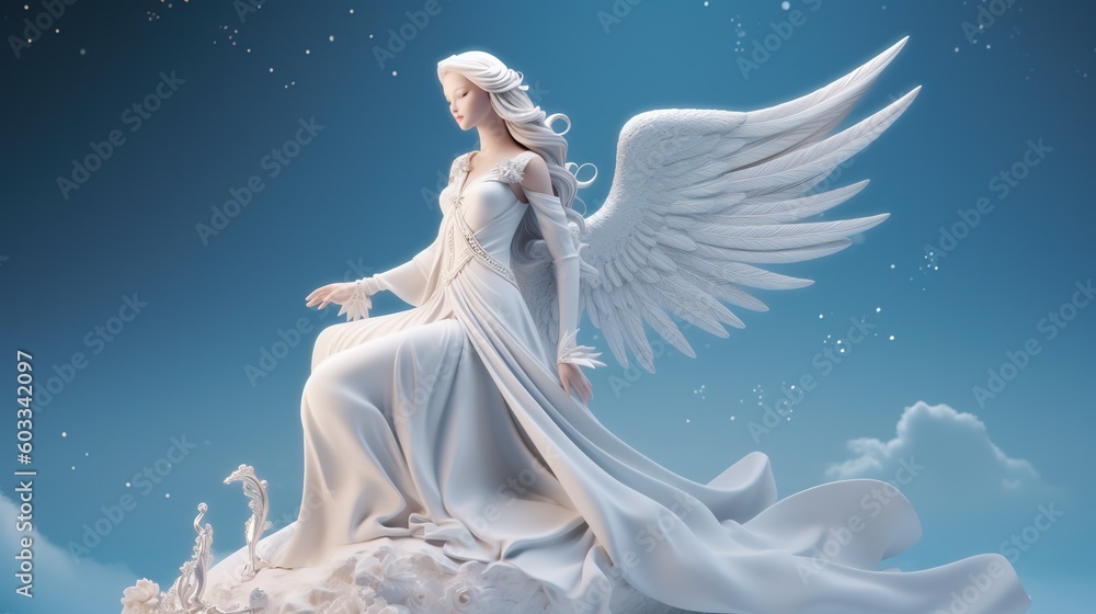 Naklejka premium angel in the sky