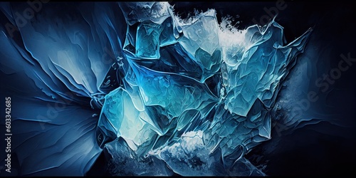 icy deep blue summery sharp ice Abstract, Elegant and Modern AI-generated illustration