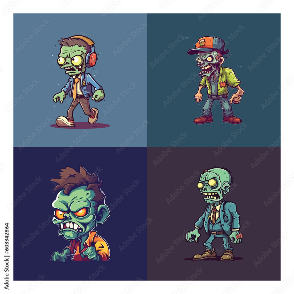 cartoon character mascot logo for game company with zombie character mascot cartoon character mascot logo for game company with zombie character mascot