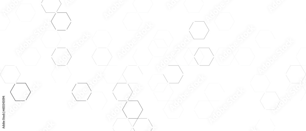 white background hexagon pattern abstract elements design. Concept engineer, medical, technology, science, data security.