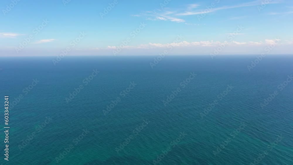 Aerial view of Blue sea and sky with clouds. Aerial view of Blue sea and sky with clouds.