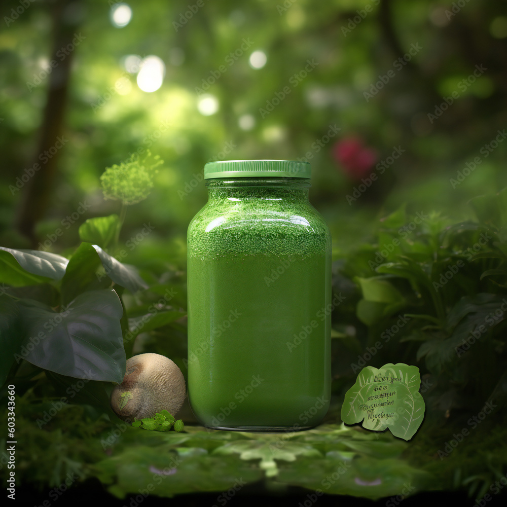 Green herbal health shake, craeted eith generative AI tools. Green herbal health shake, craeted eith generative AI tools.