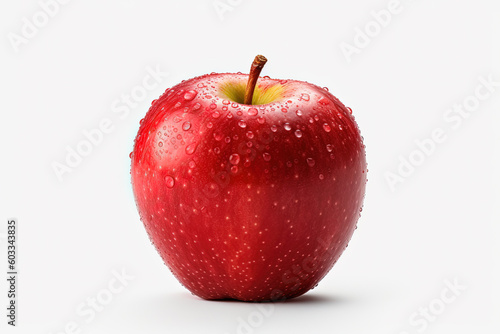 red apple isolated on white