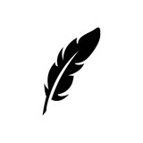 Feather vector icon illustration on white background..eps