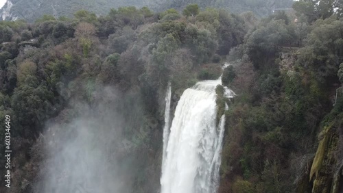 Wallpaper Mural Waterfall in the forest (Marmore Falls in Italy) Torontodigital.ca