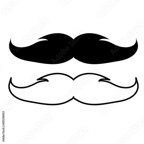 moustache vector icon, moustache simple icon illustration on white background..eps