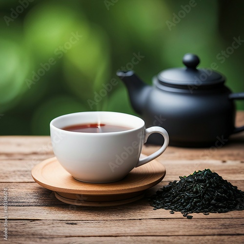 cup of tea and teapot generative AI