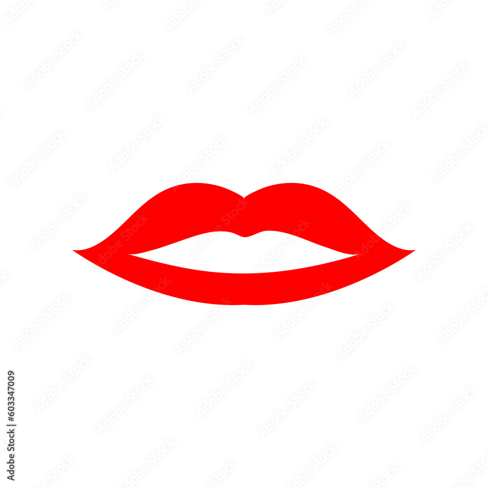 Red lips vector symbol illustration on white background..eps Red lips vector symbol illustration on white background..eps