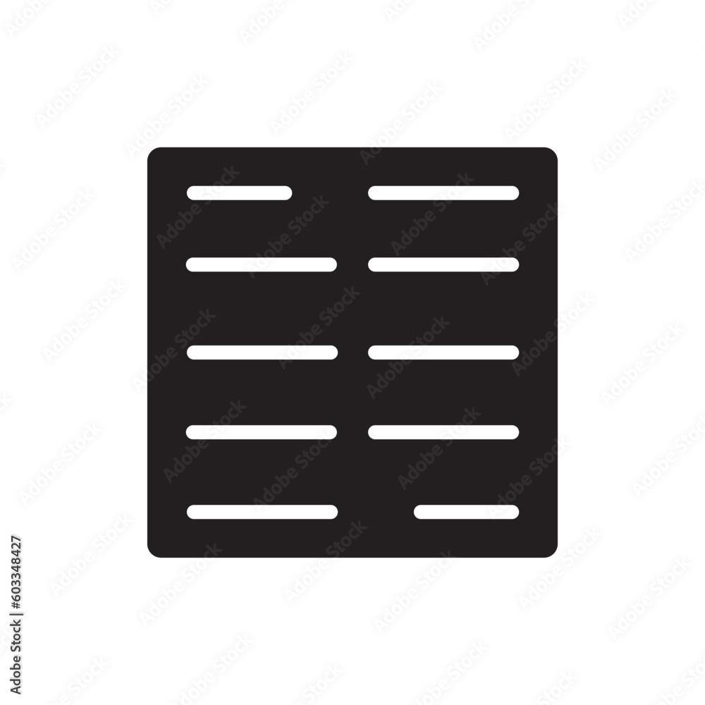 Collunms Sign Text Icon Collunms Sign Text Icon