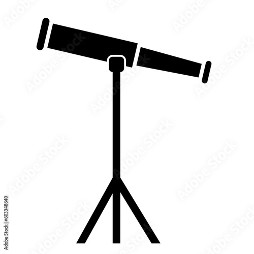 telescope icon isolated on white