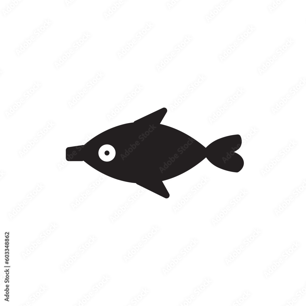 Obraz premium Fins Fish Animal Icon
